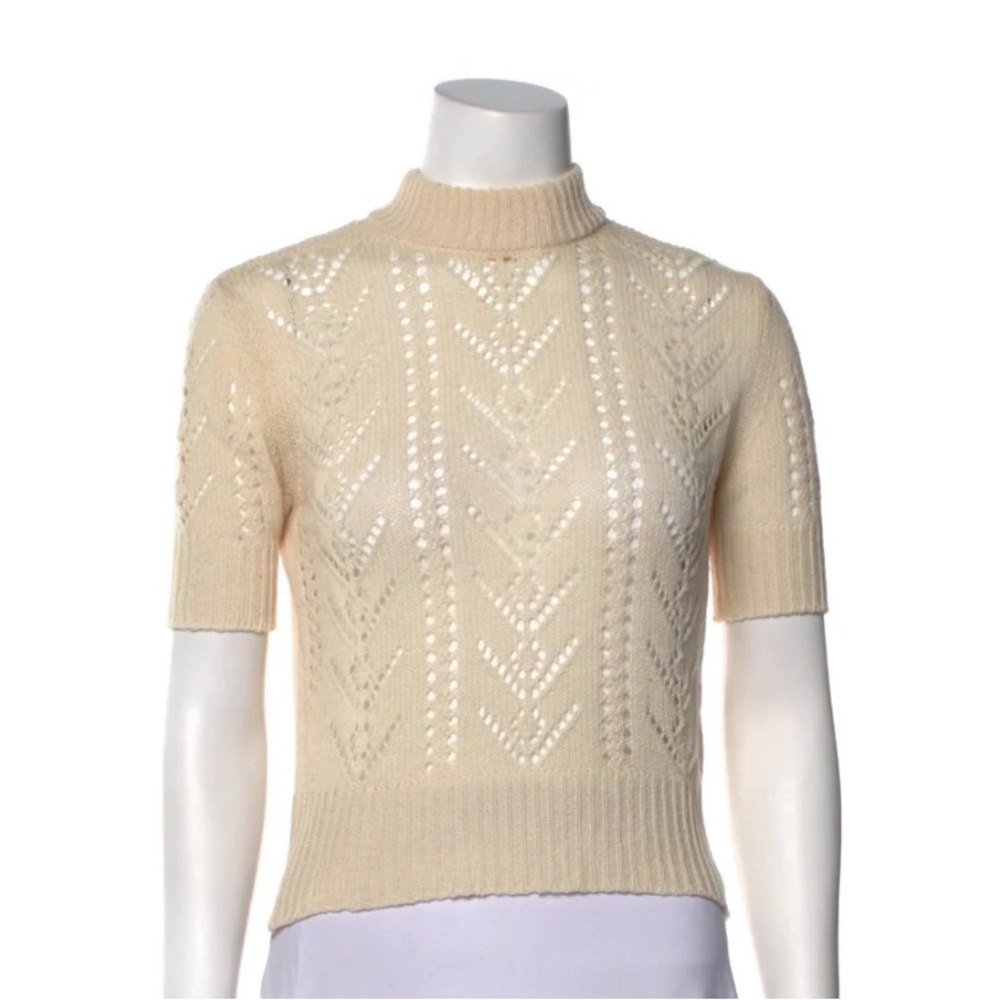 Vintage Louis Vuitton buttery soft wool Cream Turtleneck Sweater